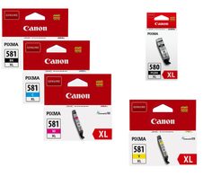 Canon Original PGI-580XL PGBK + CLI-581XL Druckerpatronen 5er-Multipack - BK/C/M/Y/BK
