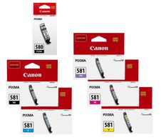 Canon Original PGI-580PGBK + CLI-581 Druckerpatronen 6er-Multipack - BK/C/PB/M/Y/BK