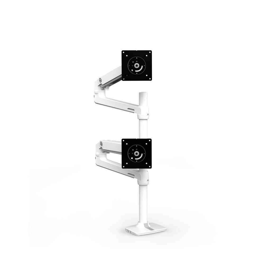 Ergotron LX Dual Monitorarm Tischhalterung für zwei Monitore bis 101,6 cm 40 Zoll weiß/grau