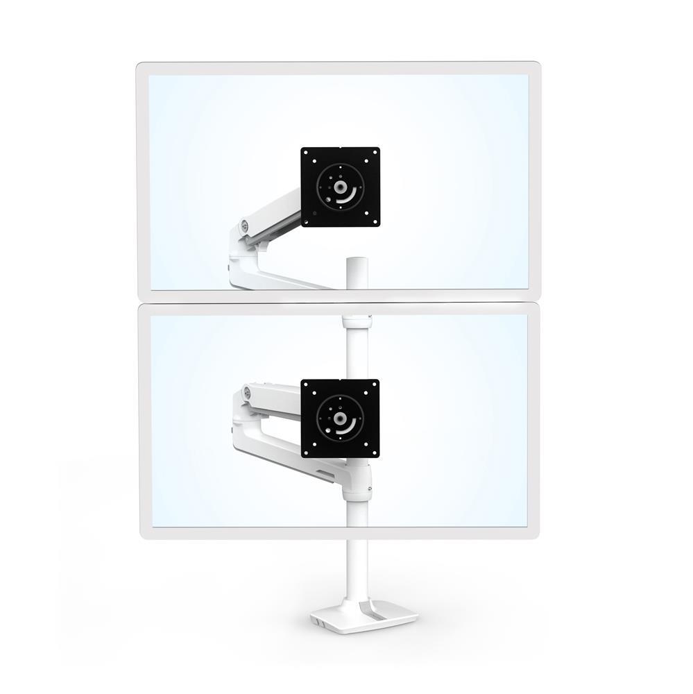Ergotron LX Dual Monitorarm Tischhalterung für zwei Monitore bis 101,6 cm 40 Zoll weiß/grau