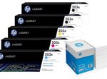 Bundle mit HP Original 203A Toner 5er Multipack + 2.500 Blatt HP Kopierpapier hochweiß