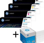 Bundle mit HP Original 203X Toner 4er Multipack + 2.500 Blatt HP Kopierpapier hochweiß