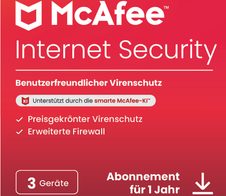 McAfee Internet Security - Abonnement-Lizenz (1 Jahr) - 3 Geräte - Download - Win, Mac, Android, iOS - Deutsch