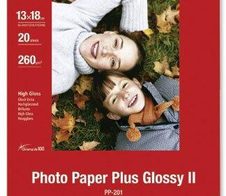 Canon PP-201 Glossy II Fotopapier Plus glänzend A3+ 329x423mm 260 g/m² - 20 Blatt