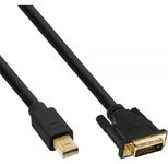 InLine Mini DisplayPort zu DVI Kabel 1m, vergoldete Kontakte, schwarz