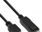 InLine DisplayPort zu HDMI Konverter Kabel 1.5m, vergoldete Kontakte, schwarz