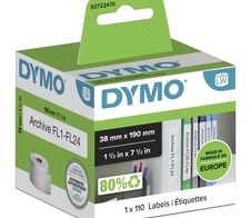 DYMO® Original Etikett für LabelWriter™, Ordner schmal - weiss - permanent haftend, 1 x 110 Etiketten