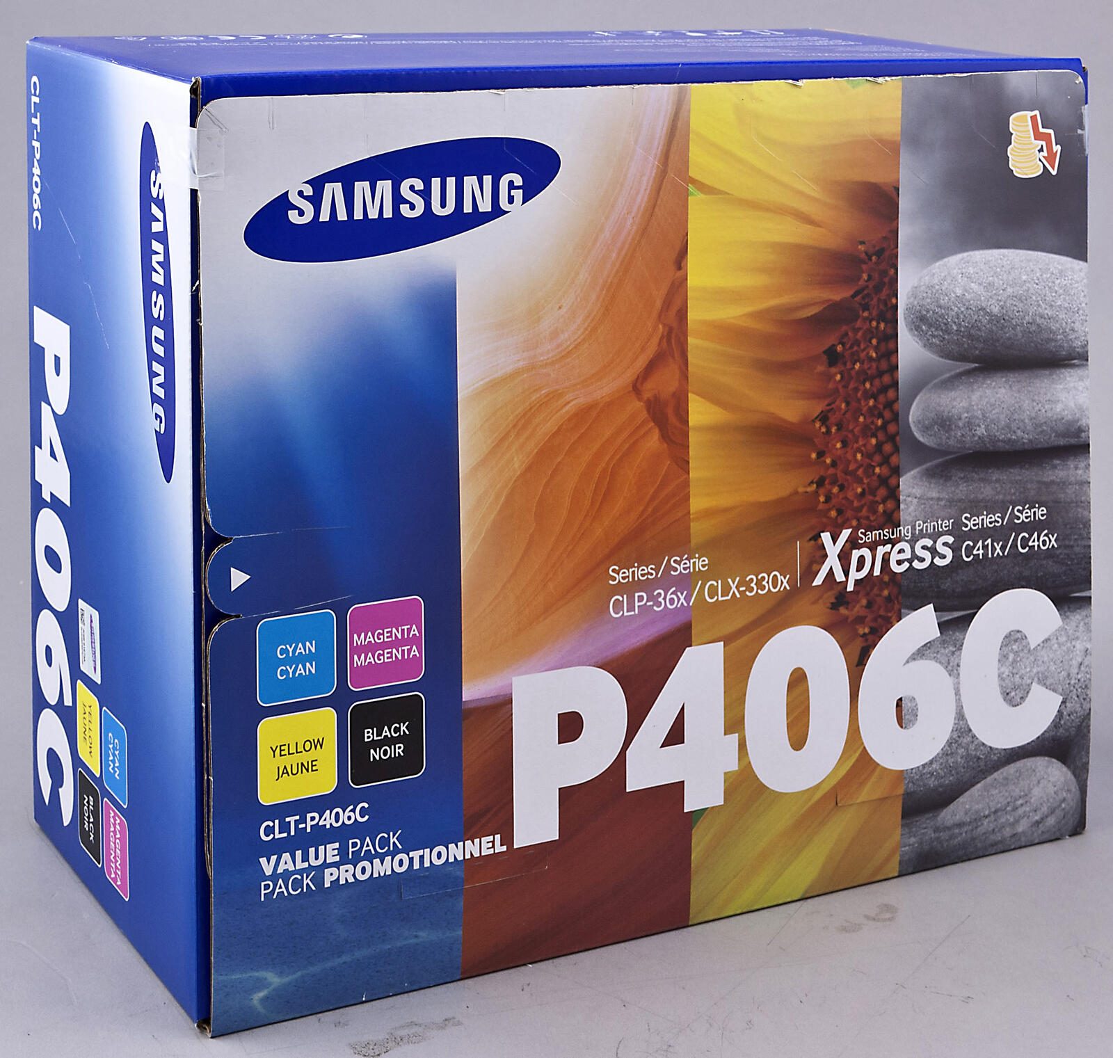 HP Original CLT-P406C Rainbow-Kit Toner schwarz cyan magenta gelb 4.500 Seiten(CLT-P406C/ELS) für CLP-365, CLX-3305