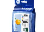 Brother Original LC-3211 Druckerpatronen 4er Multipack BK/C/M/Y mit Diebstahlsicherung (LC3211VALDR)