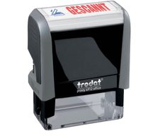 trodat Textstempel "Gescannt" printy 4912 office selbstfärbend - blau, rot