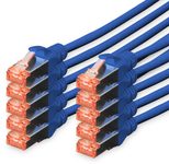 Digitus Professional CAT 6 S/FTP Patch-Kabel 0,25m RJ-45 (M) 10er Pack blau