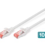 Digitus CAT 6 S-FTP Patchkabel, Cu, LSZH AWG 27/7, Länge 2 m, 10 Stück, Weiß