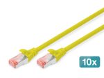 Digitus CAT 6 S-FTP Patchkabel, Cu, LSZH AWG 27/7, Länge 2 m, 10 Stück, Gelb