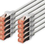 Digitus Professional CAT 6 S/FTP Patch-Kabel 3m RJ-45 (M) 10er Pack grau