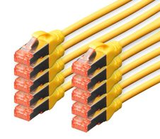 DIGITUS Professional CAT 6 S/FTP Patch-Kabel 3m RJ-45 (M) 10er Pack gelb