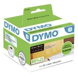 DYMO® Original Etikett für LabelWriter™, Adressen - transparent - Kunststoff, permanent haftend, 1 x 260 Etiketten