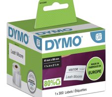 DYMO® Original Etikett für LabelWriter™, Namensschild - weiss - ablösbar, 1 x 300 Etiketten
