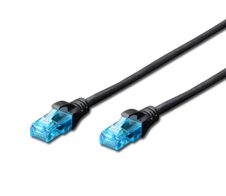 DIGITUS Patch-Kabel RJ-45 (M) zu RJ-45 (M) 0.5 m Kupfer U/UTP Cat 5e schwarz