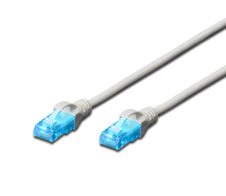 DIGITUS Patch-Kabel RJ-45 (M) zu RJ-45 (M) 1 m Kupfer U/UTP Cat 5e grau (DK-1511-010)