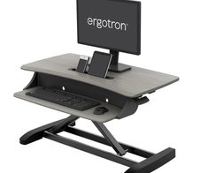 Ergotron WorkFit-Z mini Steh-Sitz Arbeitsplatz mit 31,8 cm Höhenverstellung