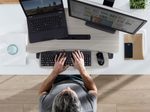 Ergotron WorkFit-Z mini Steh-Sitz Arbeitsplatz mit 31,8 cm Höhenverstellung