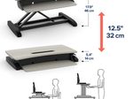 Ergotron WorkFit-Z mini Steh-Sitz Arbeitsplatz mit 31,8 cm Höhenverstellung