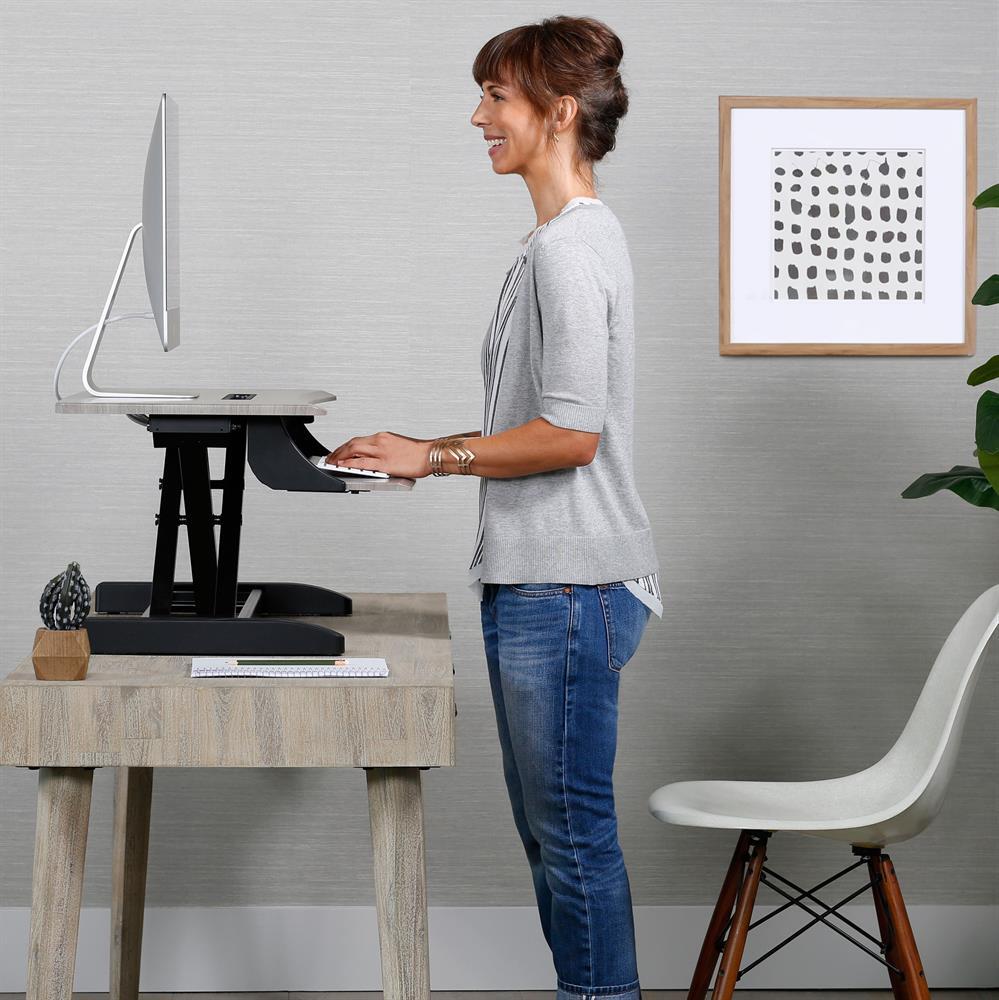 Ergotron WorkFit-Z mini Steh-Sitz Arbeitsplatz mit 31,8 cm Höhenverstellung