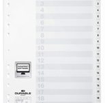 DURABLE Ordnerregister geprägt mit Deckblatt DIN A4 - 20-tlg