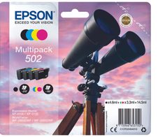 Epson Original 502 Fernglas Druckerpatronen - 4er Multipack (C13T02V64010)