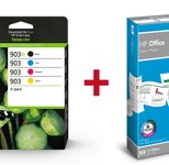 Druckerpatronen Bundle mit HP Original 903XL Multipack + 500 Blatt HP Kopierpapier