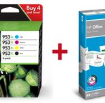 Druckerpatronen Bundle mit HP Original 953XL Multipack + 500 Blatt HP Kopierpapier