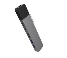 Sanho HyperDrive NET 6-in-2 Dockingstation USB-C für MacBook, grau