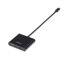 Acer Adapter 3-in-1 USB-C zu HDMI, USB-PD, USB(A) schwarz