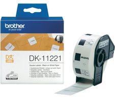 Brother DK-11221 - Etiketten - 23 x 23 mm - 1000 Etikett(en) - für QL 1050, 1050N, 1060N, 500, 500A, 500BS, 500BW, 550,