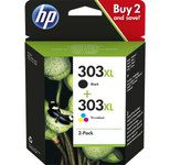 HP Original 303XL Druckerpatronen 2er Pack 1x schwarz + 1x farbig (3YN10AE)
