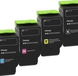 Lexmark Original Toner - 4er Multipack für CS421dn, CS521dn, CS622de, CX421adn, CX522ade, CX622ade