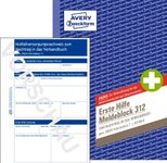 AVERY Zweckform Erste Hilfe Meldeblock Formularbuch 312 - 1 x 50 Blatt