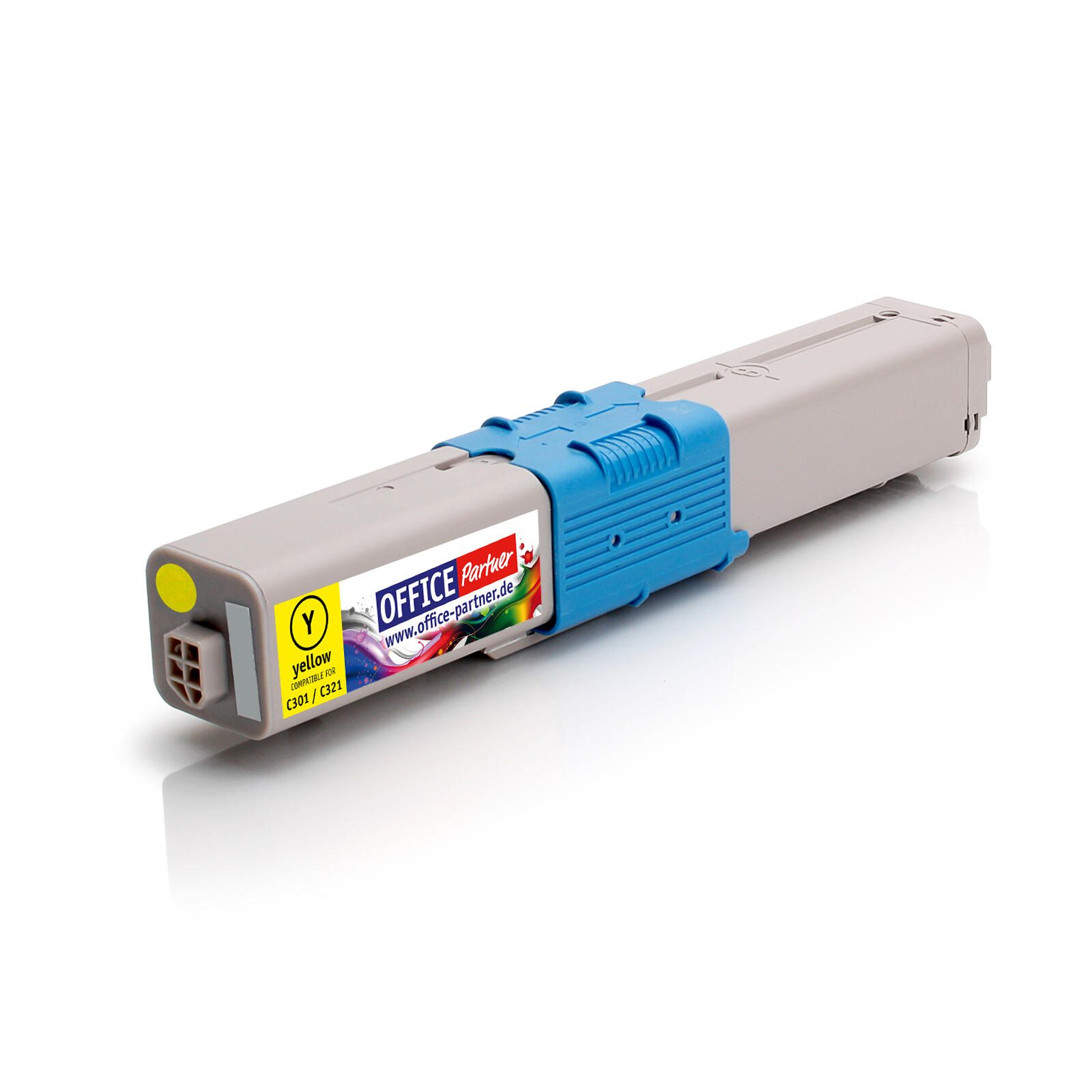 OFFICE-Partner Premium Toner alternativ zu OKI C301 / C321 Y - gelb