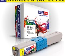 OFFICE-Partner Premium Toner alternativ zu OKI C310 / C330 Y - gelb