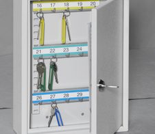 ISS Ulm Schlüsselkasten   mit 30 Zylinderschloss lichtgrau