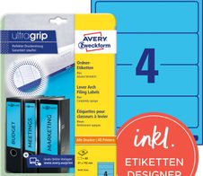 AVERY Zweckform Ordneretiketten 61,0 x 192,0 mm blau