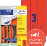 AVERY Zweckform Ordneretiketten 61,0 x 297,0 mm rot