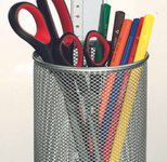 Zeller Meshline Stiftehalter 11,0 x 11,0 x 13,6 cm alufarben