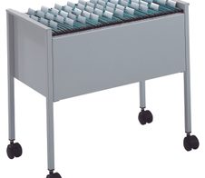DURABLE Hängemappenwagen Längs-Registratur silber für bis zu 80 Hängemappen