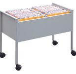 DURABLE Hängemappenwagen Quer-Registratur silber für bis zu 100 Hängemappen