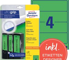 AVERY Zweckform Ordneretiketten 61,0 x 192,0 mm grün