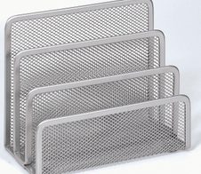 Zeller Briefständer Meshline alufarben