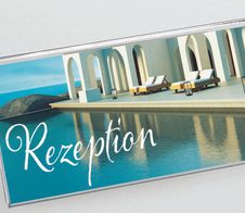 SIGEL in Dachform Tischaufsteller 10,0 x 6,0 cm