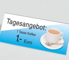 SIGEL in Dachform Tischaufsteller 24,0 x 9,0 cm