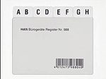 HAN Karteikartenregister A-Z transparent für DIN-A8-Karteikästen